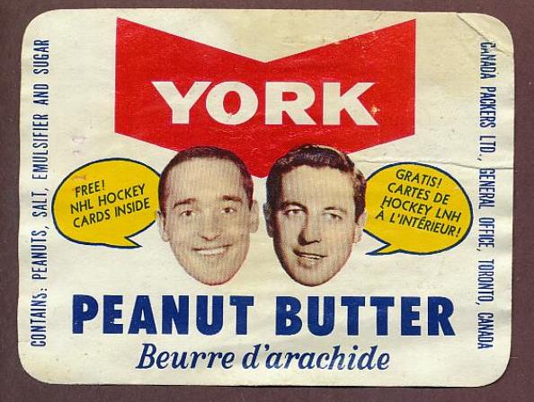 1961-62 York Peanut Butter Label
